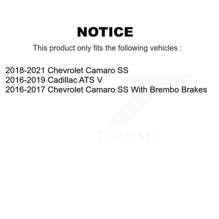 Rear Coated Disc Brake Rotors And Ceramic Pads Kit For Chevrolet Camaro Cadillac ATS KGA-106048