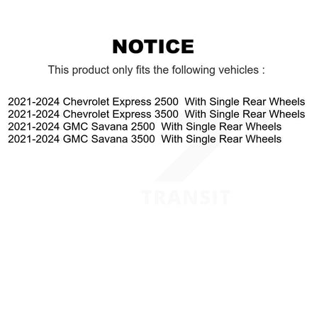 Rear Coated Brake Rotors Semi-Metallic Pad Kit For GMC Chevrolet Savana 2500 Express 3500 KGA-106051