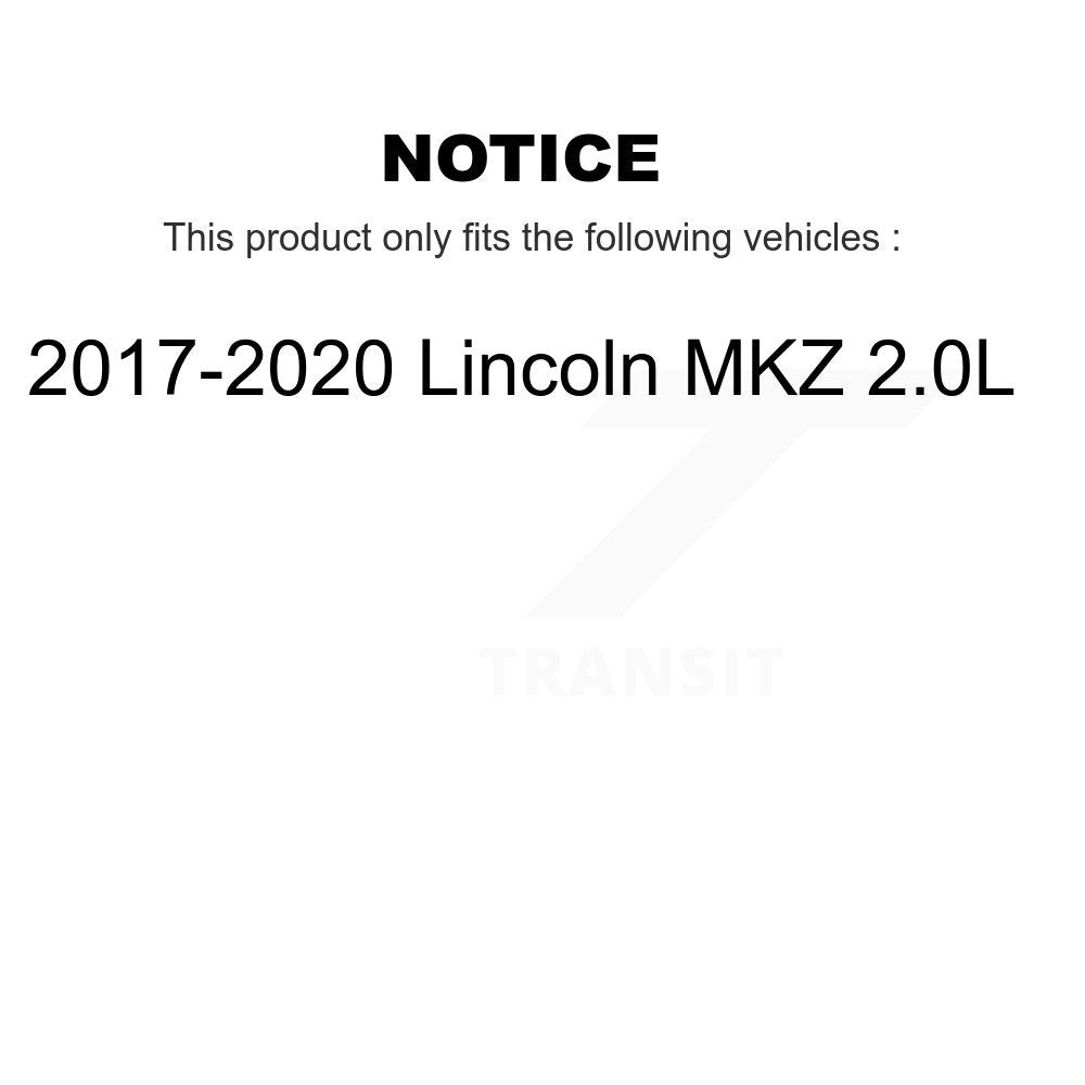 Front Ceramic Rear Semi-Metallic Pad Coat Brake Rotors Kit For 2017-2020 Lincoln MKZ 2.0L KGA-106101