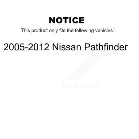 Rear Disc Coated Rotors Ceramic Pads & Parking Shoes Kit For 2005-2012 Nissan Pathfinder KGA-106388