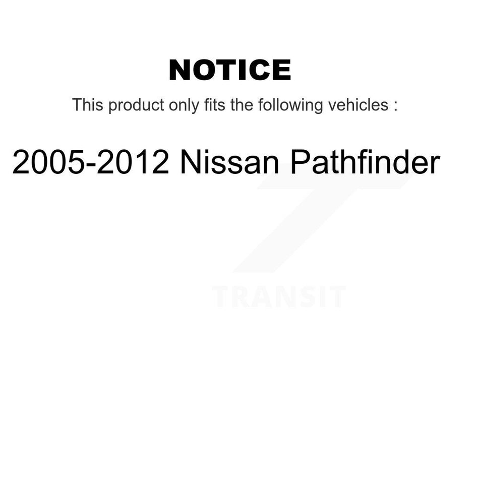 Rear Disc Coated Rotors Ceramic Pads & Parking Shoes Kit For 2005-2012 Nissan Pathfinder KGA-106388