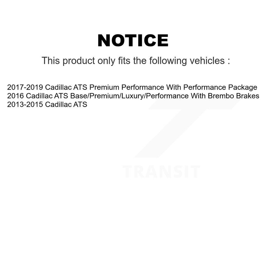 Rear Disc Coated Rotors Ceramic Pads And Parking Brake Shoes Kit For Cadillac ATS KGA-106448