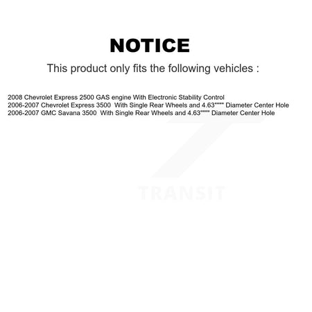 Rear Disc Coated Rotors Ceramic Pads And Parking Shoes Kit For Chevrolet Express 3500 GMC KGA-106455