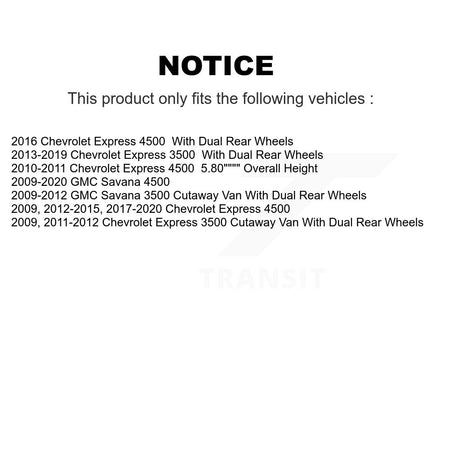 Rear Disc Coated Rotors Semi-Metallic Pads & Parking Shoes Kit For Chevrolet Express 3500 KGA-106647
