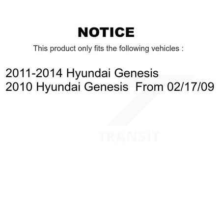 Rear Disc Coated Rotors Ceramic Pads And Parking Brake Shoes Kit For Hyundai Genesis KGA-106681