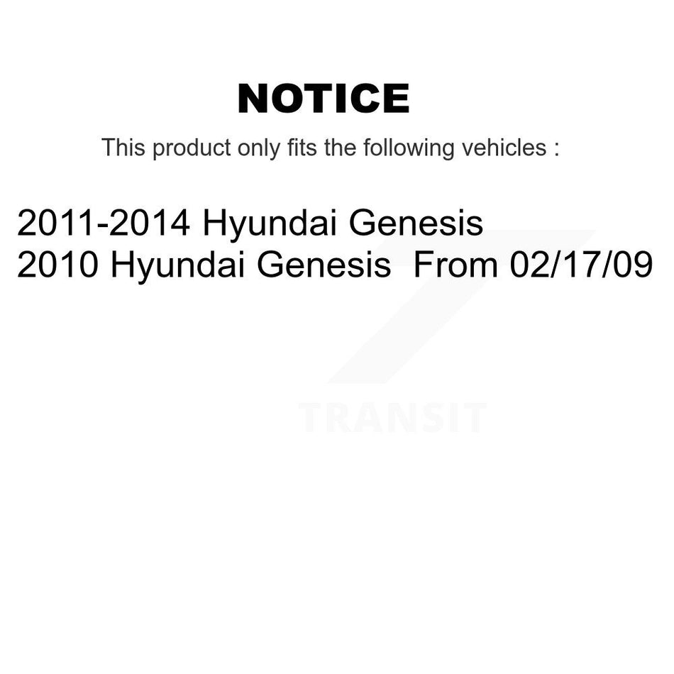 Rear Disc Coated Rotors Ceramic Pads And Parking Brake Shoes Kit For Hyundai Genesis KGA-106681