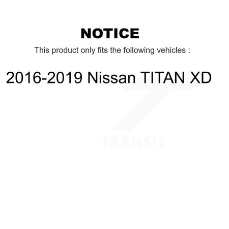Rear Disc Coated Rotors Ceramic Pads And Parking Shoes Kit For 2016-2019 Nissan TITAN XD KGA-106696