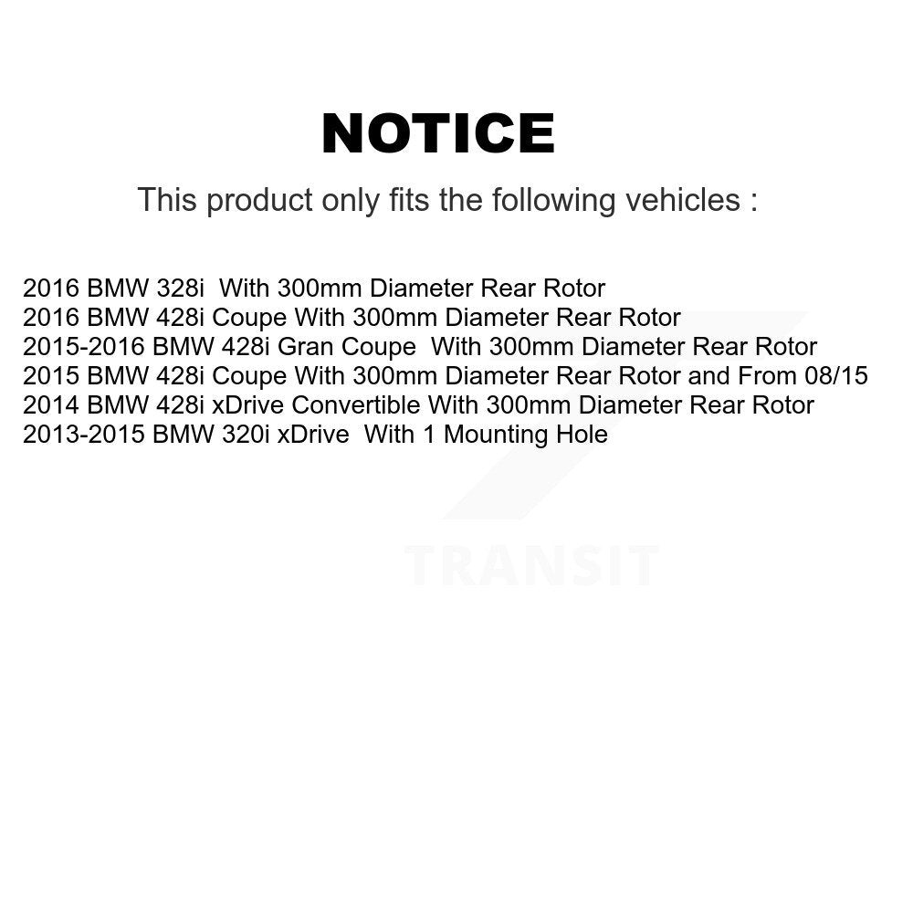 Rear Disc Coated Rotors Semi-Metallic Pads And Parking Shoes Kit For BMW 320i xDrive 428i KGA-106801