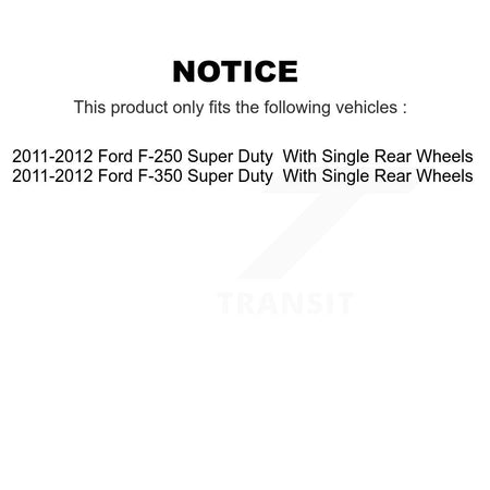 Rear Disc Coated Rotors Semi-Metallic Pads & Parking Shoes Kit For Ford F-350 Super Duty KGA-106826