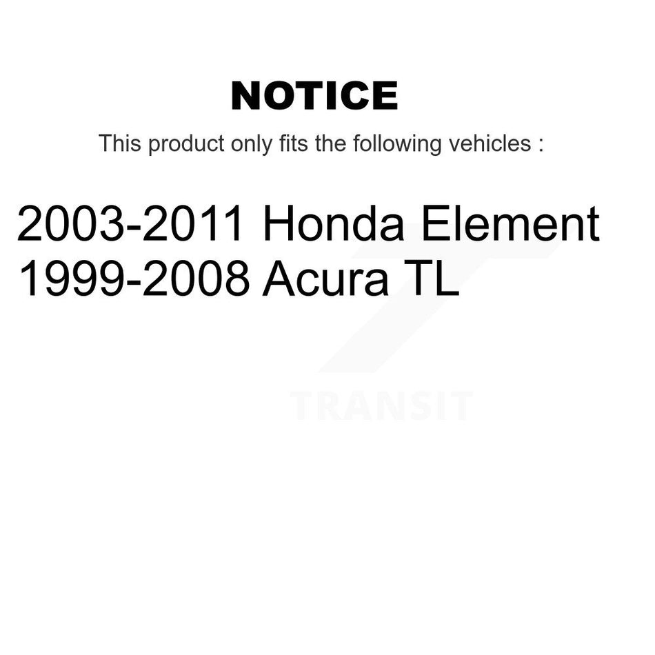 Rear Disc Coated Rotors Ceramic Pads & Parking Brake Shoes Kit For Acura TL Honda Element KGA-106879