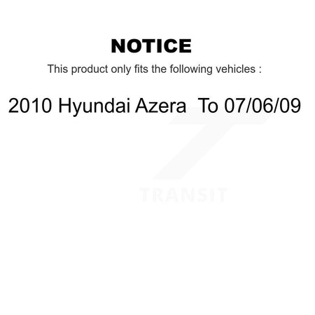 Rear Disc Coated Rotors Ceramic Pads Parking Shoes Kit For 2010 Hyundai Azera To 07 06 09 KGA-106904