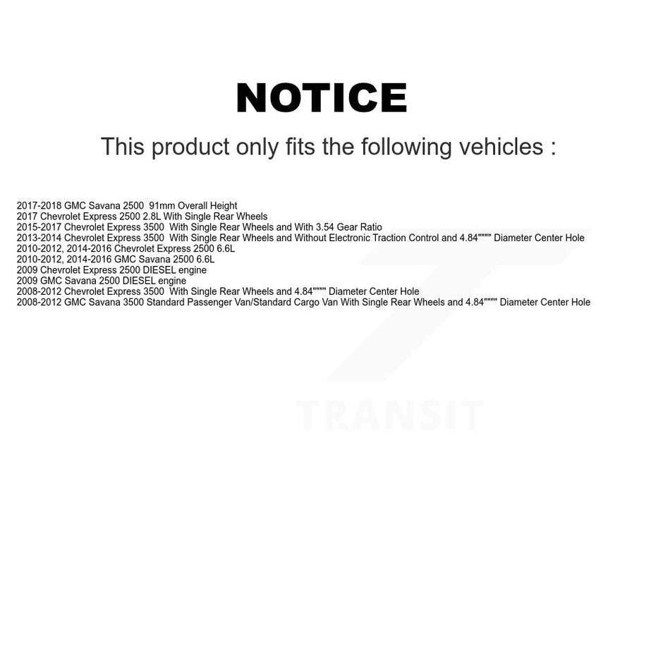 Rear Disc Coated Rotors Semi-Metallic Pads Parking Shoes & Hardware Kit For Chevrolet GMC KGA-106962