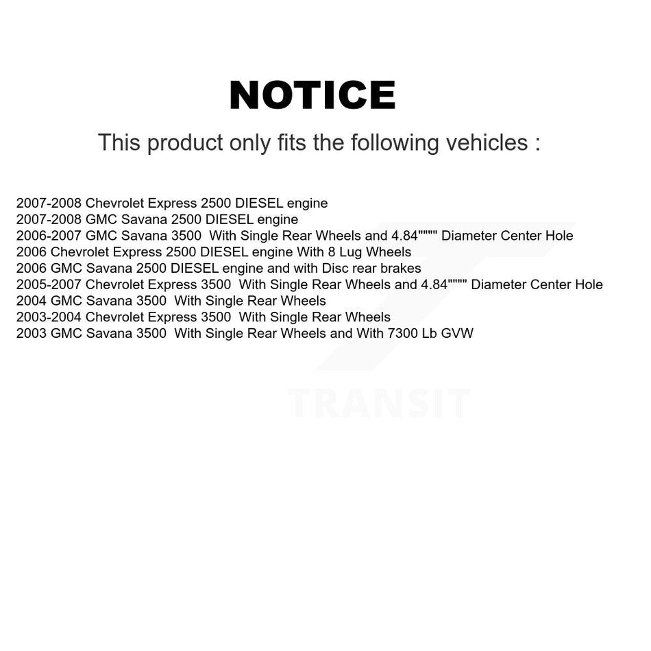 Rear Disc Coated Rotors Semi-Metallic Pads Parking Shoes & Hardware Kit For Chevrolet GMC KGA-107047