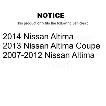 Rear Disc Coated Rotors Ceramic Pads Parking Brake Shoes & Hardware Kit For Nissan Altima KGA-107053