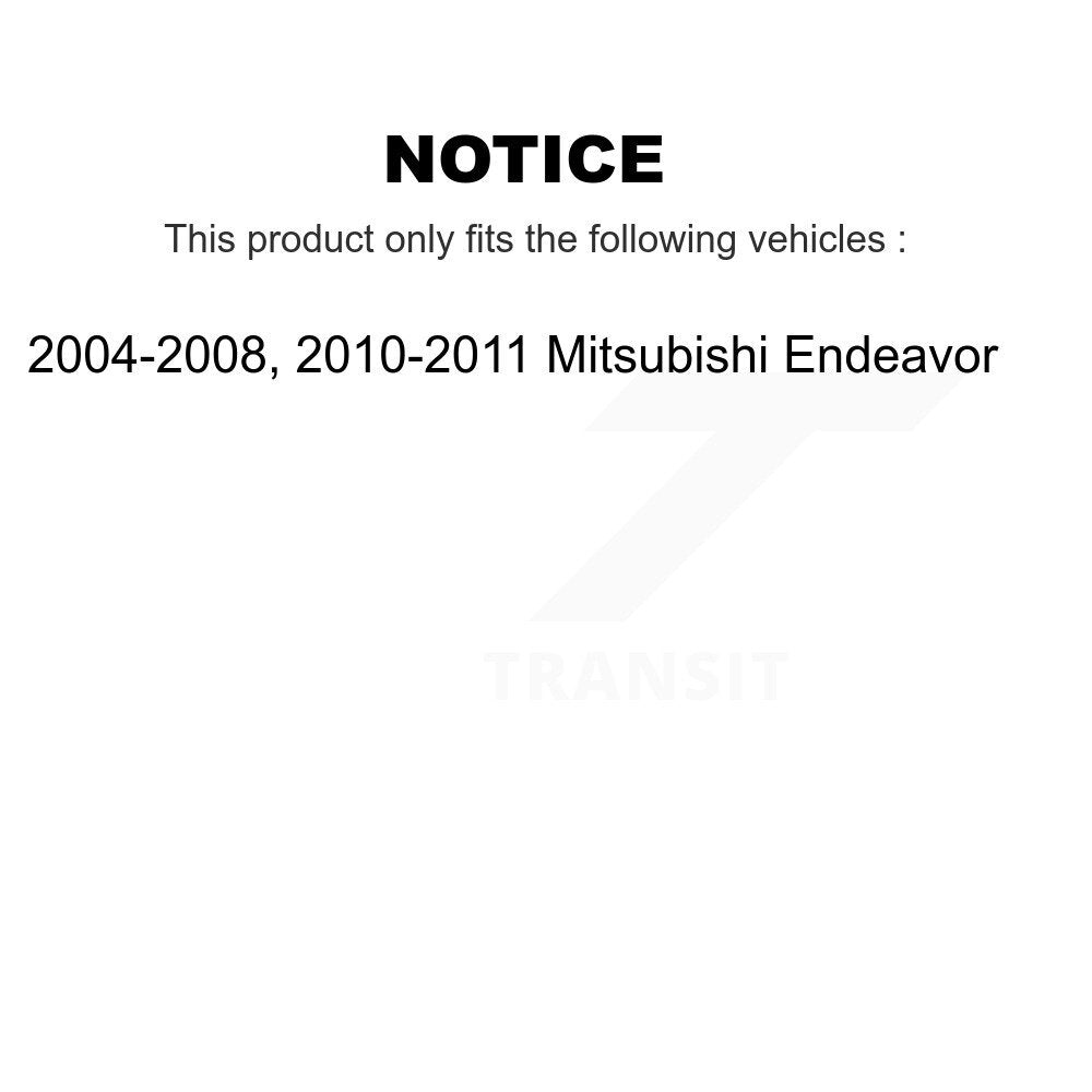 Rear Disc Coated Rotors Ceramic Pads Parking Shoes & Hardware Kit For Mitsubishi Endeavor KGA-107238