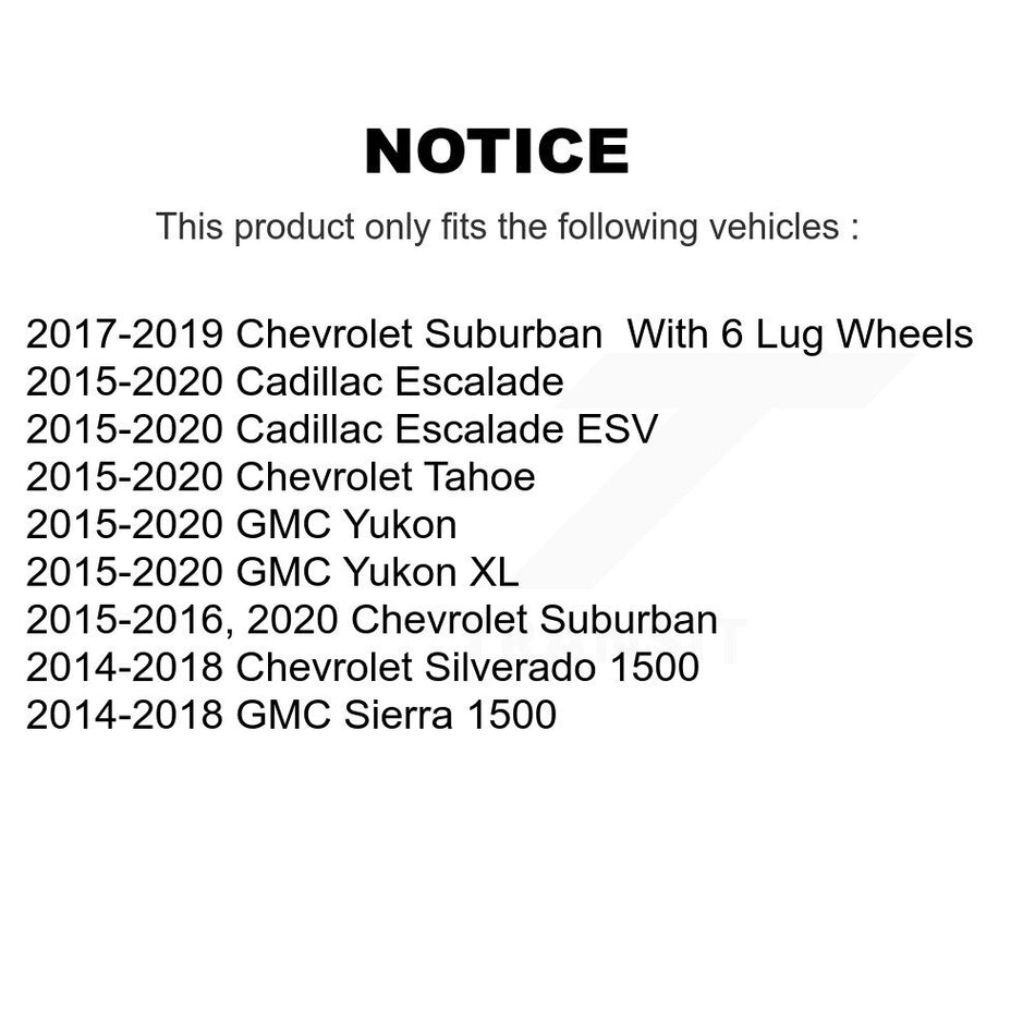 Rear Disc Coated Rotors Semi-Metallic Pads Parking Shoes & Hardware Kit For GMC Chevrolet KGA-107271