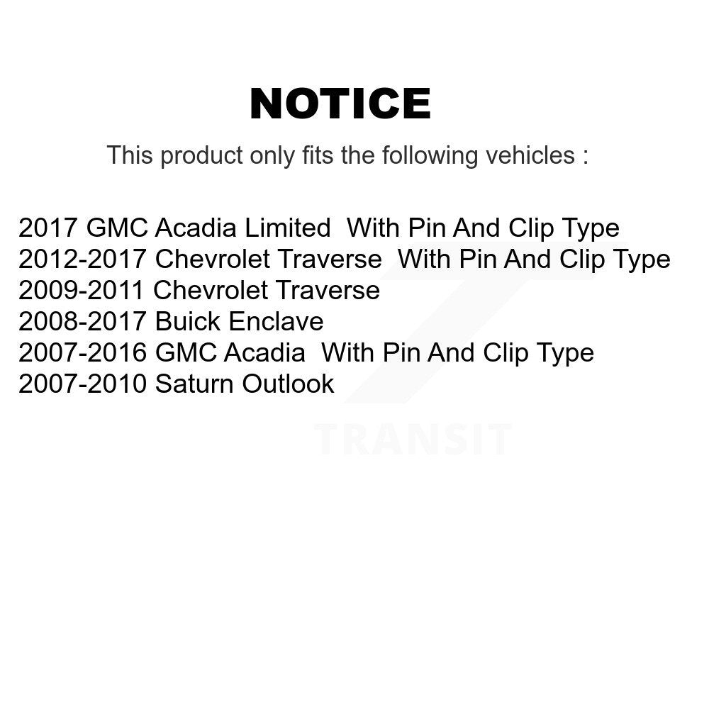 Rear Disc Coated Rotors Ceramic Pads Parking Shoes And Hardware Kit For GMC Acadia Buick KGA-107379