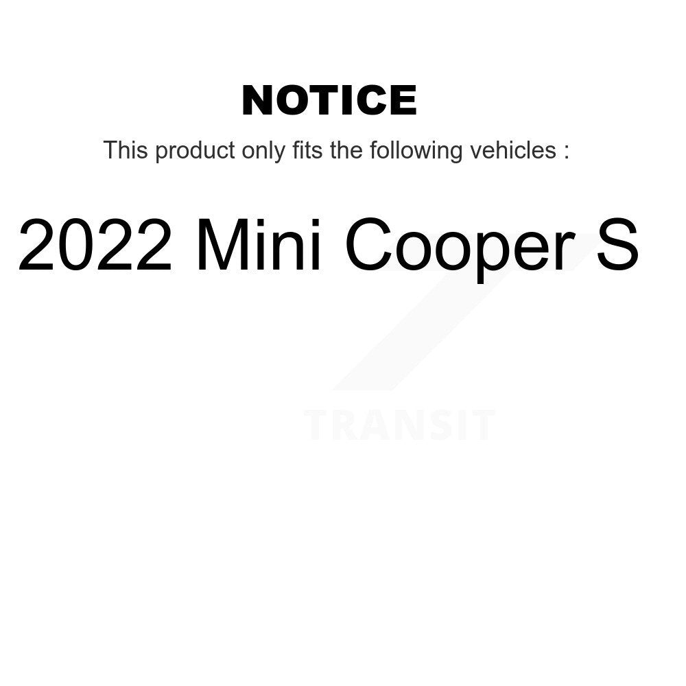 Front Coated Disc Brake Rotors And Ceramic Pads Kit For 2022 Mini Cooper S KGA-107498