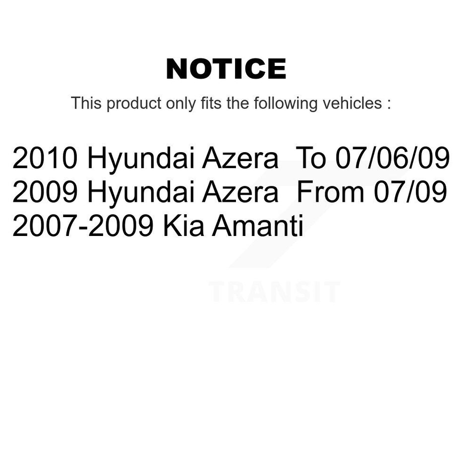 Front Rear Coated Disc Brake Rotors And Ceramic Pads Kit For 2007-2009 Kia Amanti KGC-100824