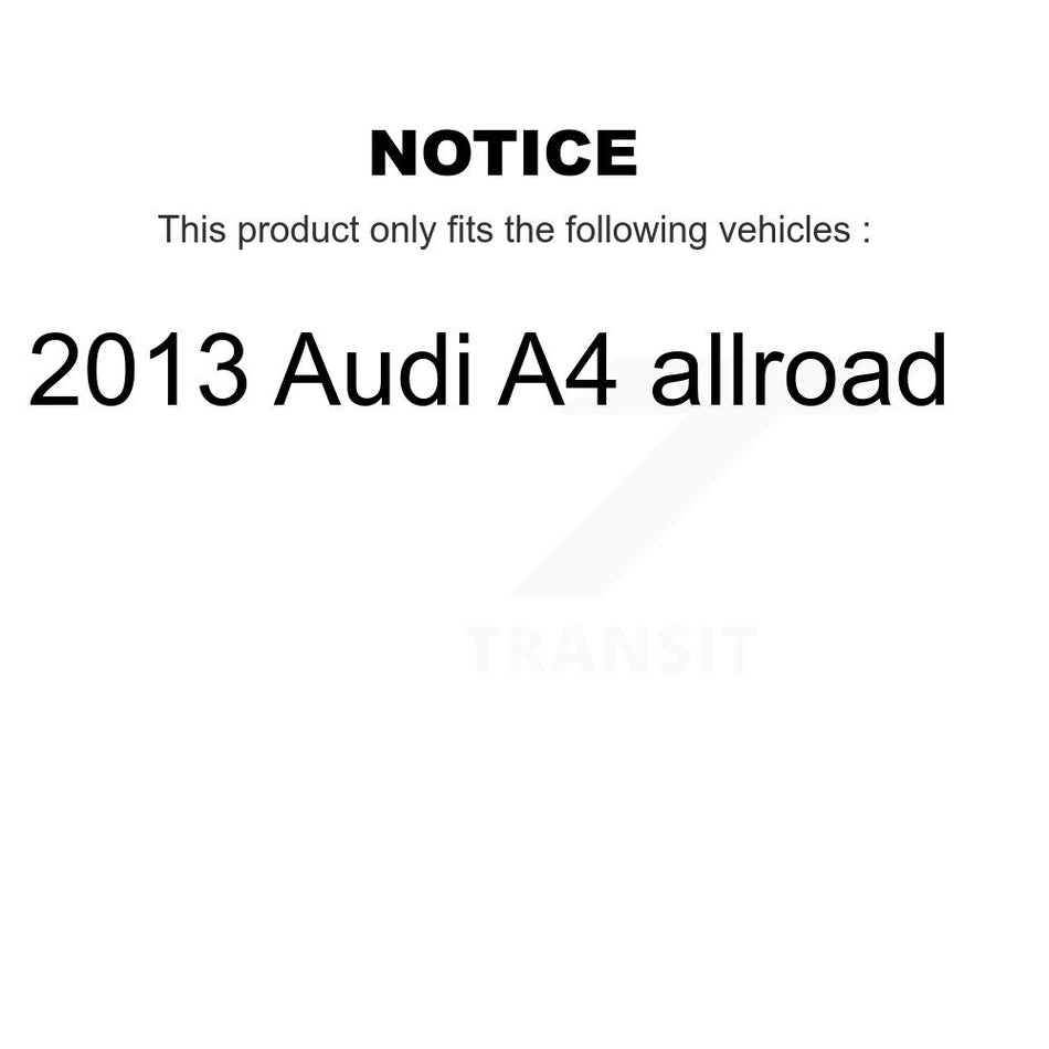 Front Rear Coated Disc Brake Rotors And Ceramic Pads Kit For 2013 Audi A4 allroad KGC-100954