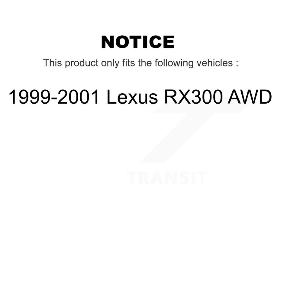 Front Rear Coated Disc Brake Rotors And Ceramic Pads Kit For 1999-2001 Lexus RX300 AWD KGC-100972