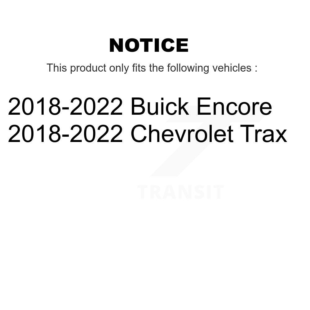 Rear Coated Disc Brake Rotors & Ceramic Pad Kit For 2018-2022 Buick Encore Chevrolet Trax KGC-101597