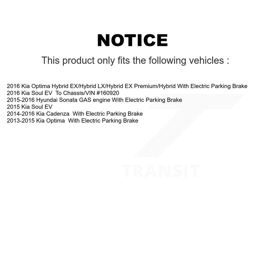 Rear Coated Disc Brake Rotors And Ceramic Pads Kit For Kia Optima Hyundai Sonata Soul EV KGC-101727