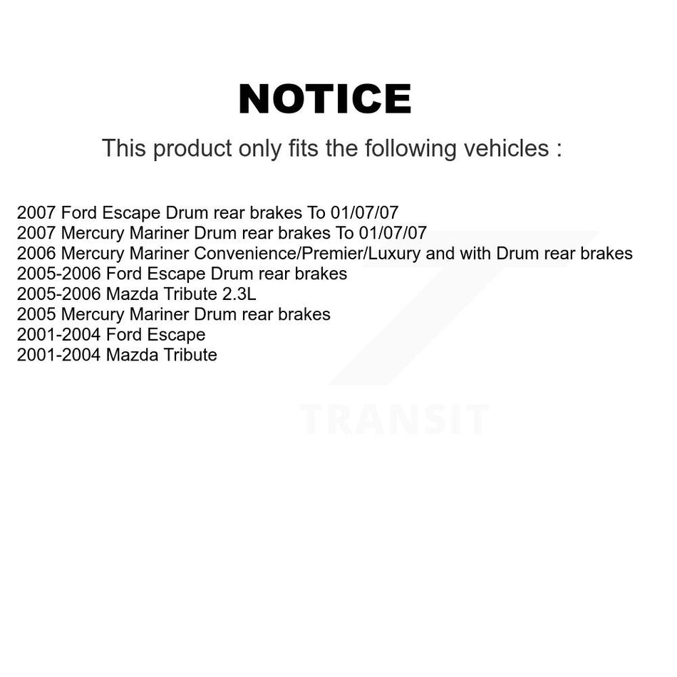 Front Rear Coated Disc Brake Rotors Ceramic Pads And Drum Kit For Ford Escape Mazda Tribute Mercury Mariner KGC-101975