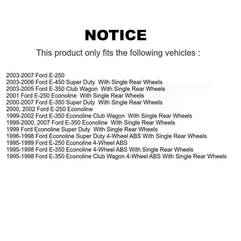 Front Coated Disc Brake Rotors Hub Assembly And Ceramic Pads Kit For Ford E-350 Super Duty E-250 Econoline F-250 HD Club Wagon E-450 KGC-102045