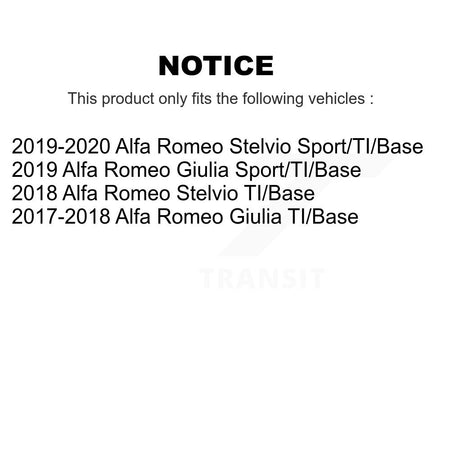 Front Rear Coated Disc Brake Rotors And Ceramic Pads Kit For Alfa Romeo Stelvio Giulia KGC-102518