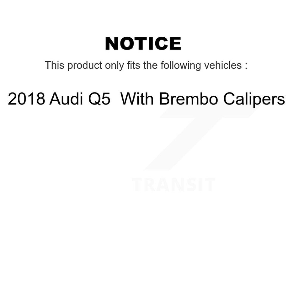 Front Rear Coated Disc Brake Rotors Ceramic Pad Kit For 2018 Audi Q5 With Brembo Calipers KGC-102552