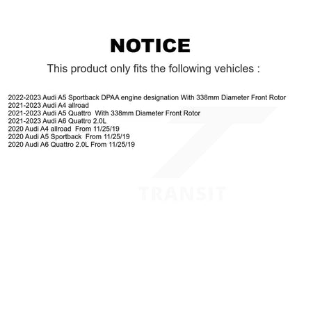 Front Rear Coated Brake Rotor Ceramic Pad Kit For Audi A5 Sportback Quattro A4 allroad A6 KGC-102707