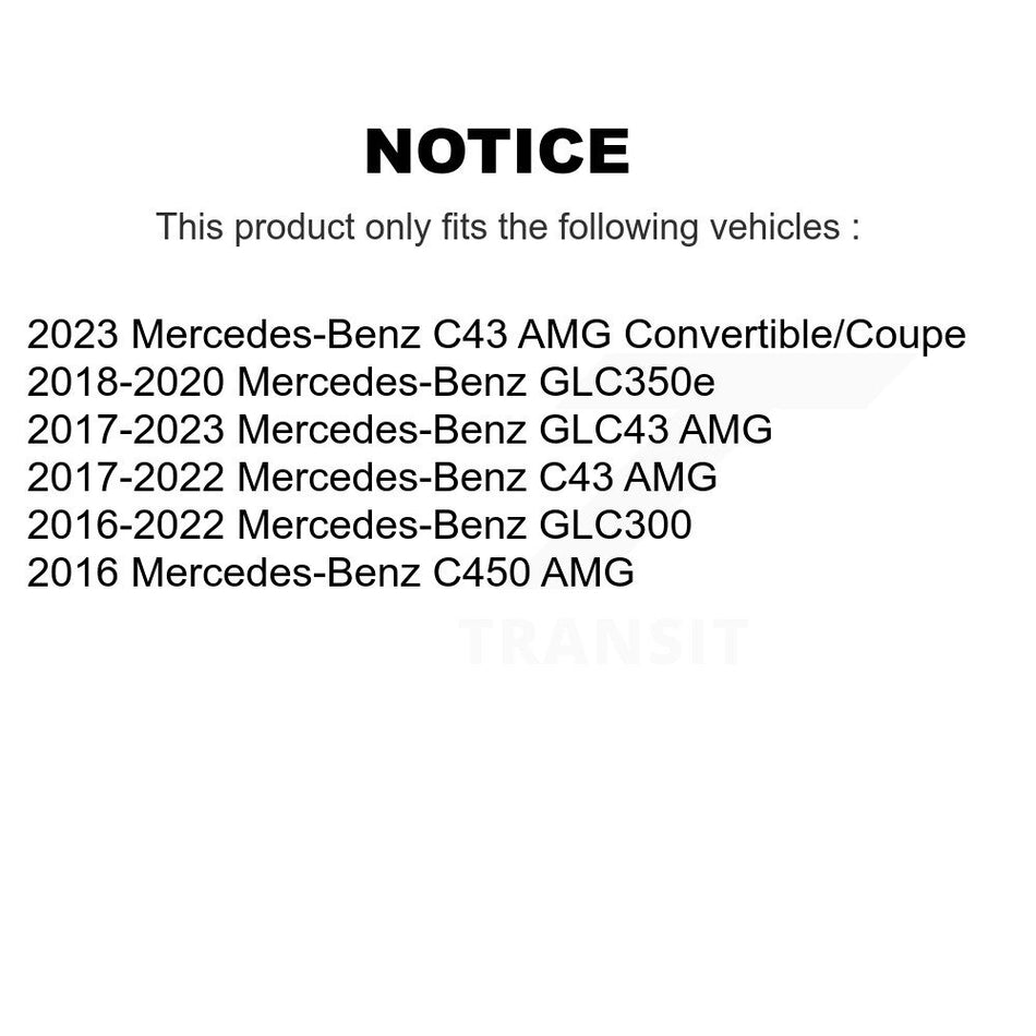 Rear Coat Brake Rotor Ceramic Pad Kit For Mercedes-Benz GLC300 C43 AMG GLC43 C450 GLC350e KGC-102816