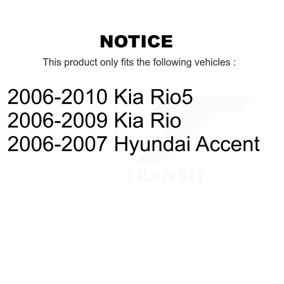 Rear Disc Coated Rotors Ceramic Pads & Parking Shoes Kit For Hyundai Accent Kia Rio5 Rio KGC-103086