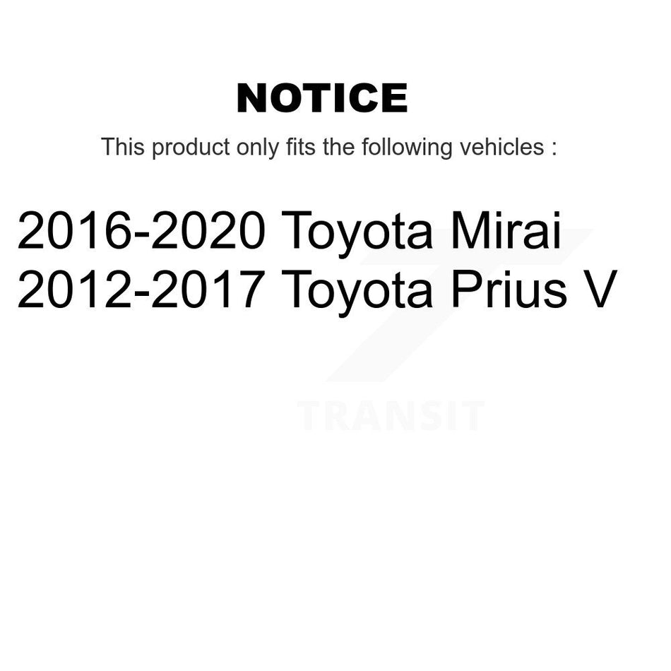 Rear Disc Coated Rotors Ceramic Pads Parking Shoes Hardware Kit For Toyota Prius V Mirai KGC-103272