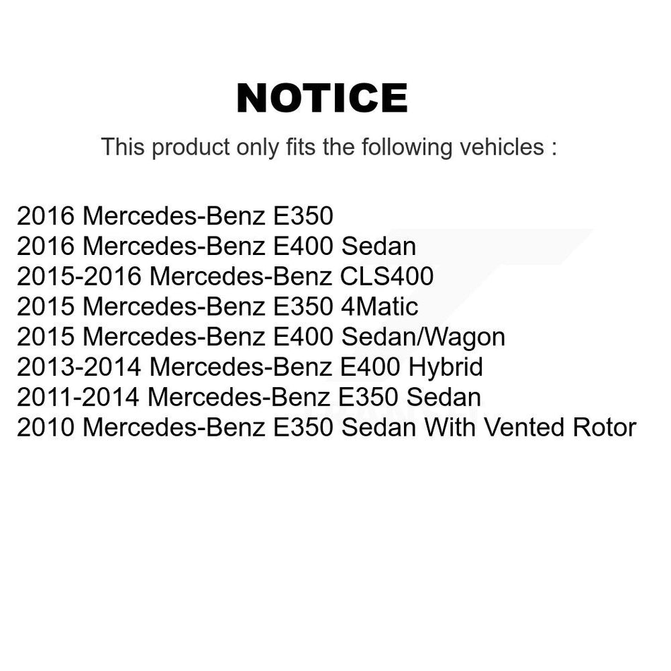 Rear Disc Coated Rotors Ceramic Pads Parking Shoes & Hardware Kit For Mercedes-Benz E350 KGC-103283