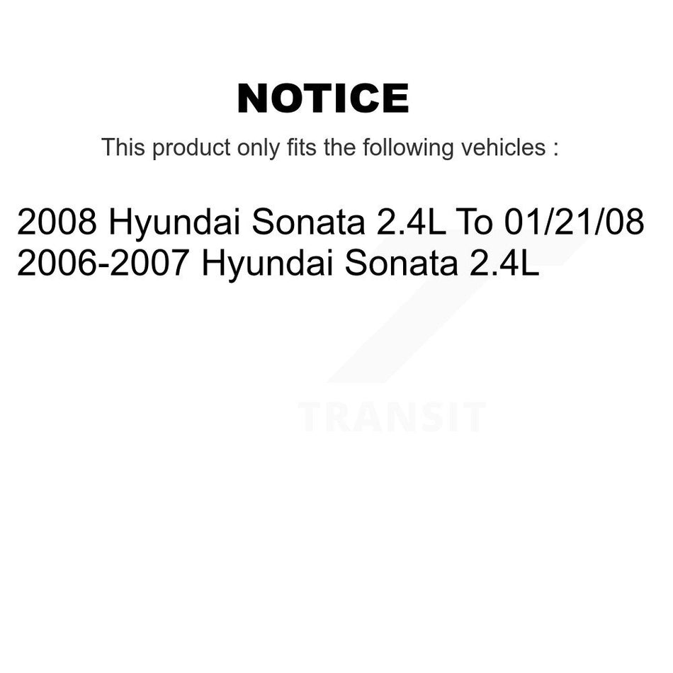 Rear Disc Coated Rotors Ceramic Pads Parking Shoes & Hardware Kit For Hyundai Sonata 2.4L KGC-103461
