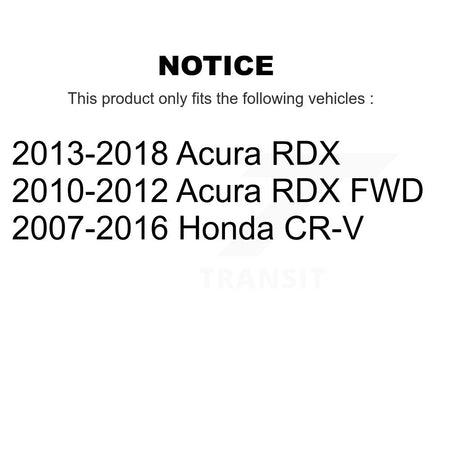 Rear Disc Coated Rotors Ceramic Pads Parking Shoes Hardware Kit For Honda CR-V Acura RDX KGC-103558