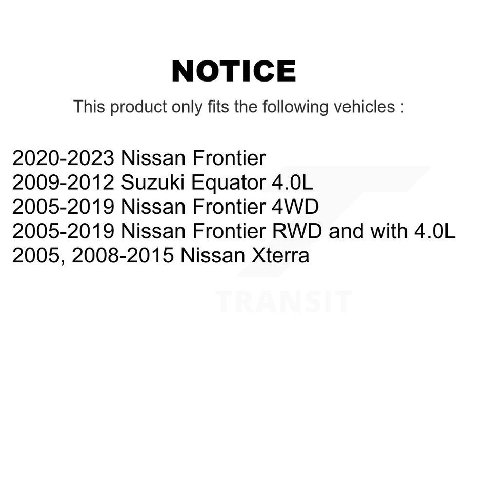 Front Rear Coated Disc Brake Rotors And Semi-Metallic Pads Kit For Nissan Frontier Xterra Suzuki Equator KGF-100904