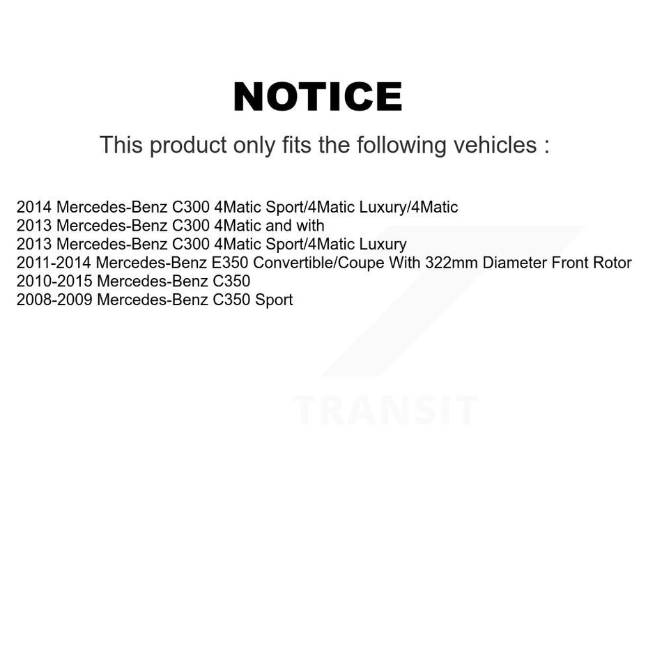 Front Rear Coated Disc Brake Rotors And Semi-Metallic Pads Kit For Mercedes-Benz E350 C300 C350 KGF-101080