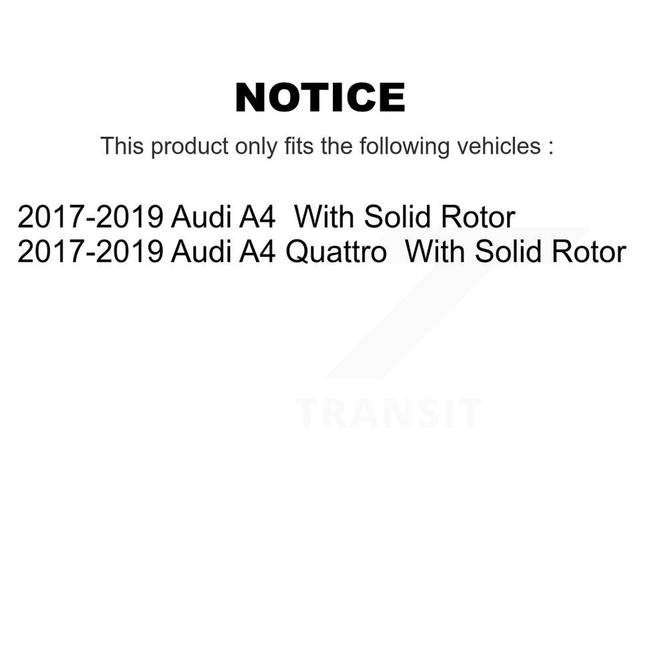 Rear Coated Disc Brake Rotors And Semi-Metallic Pads Kit For Audi A4 Quattro KGF-101771