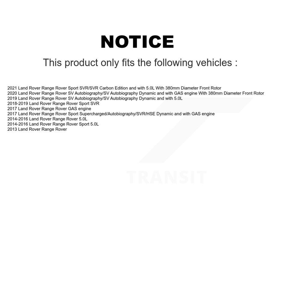 Front Rear Coated Disc Brake Rotors And Semi-Metallic Pads Kit For Land Rover Range Sport KGF-101989
