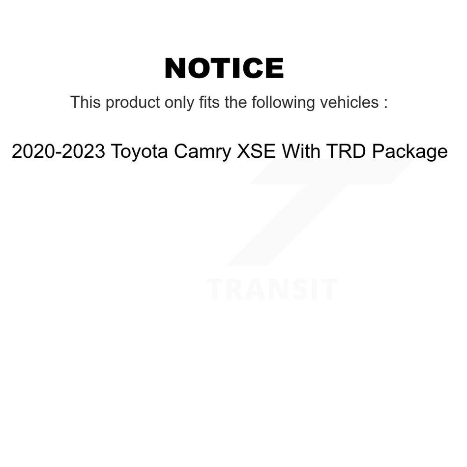 Front Coat Brake Rotors Semi-Metallic Pad Kit For 20-23 Toyota Camry XSE With TRD Package KGF-102435