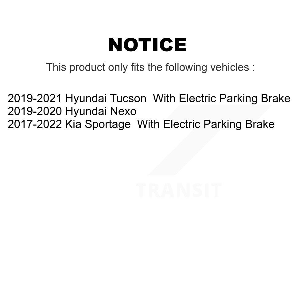 Rear Coated Disc Brake Rotor & Semi-Metallic Pad Kit For Kia Sportage Hyundai Tucson Nexo KGF-102684