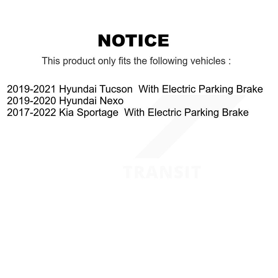 Rear Coated Disc Brake Rotor & Semi-Metallic Pad Kit For Kia Sportage Hyundai Tucson Nexo KGF-102684