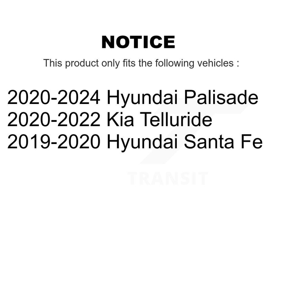 Rear Coated Disc Brake Rotors And Semi-Metallic Pads Kit For Hyundai Santa Fe Kia Telluride Palisade KGF-102712