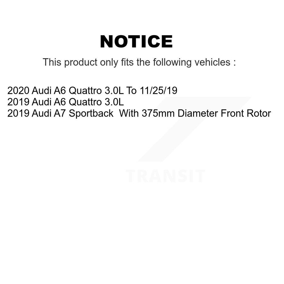 Front Rear Coated Disc Brake Rotor Semi-Metallic Pad Kit For Audi A6 Quattro A7 Sportback KGF-102806