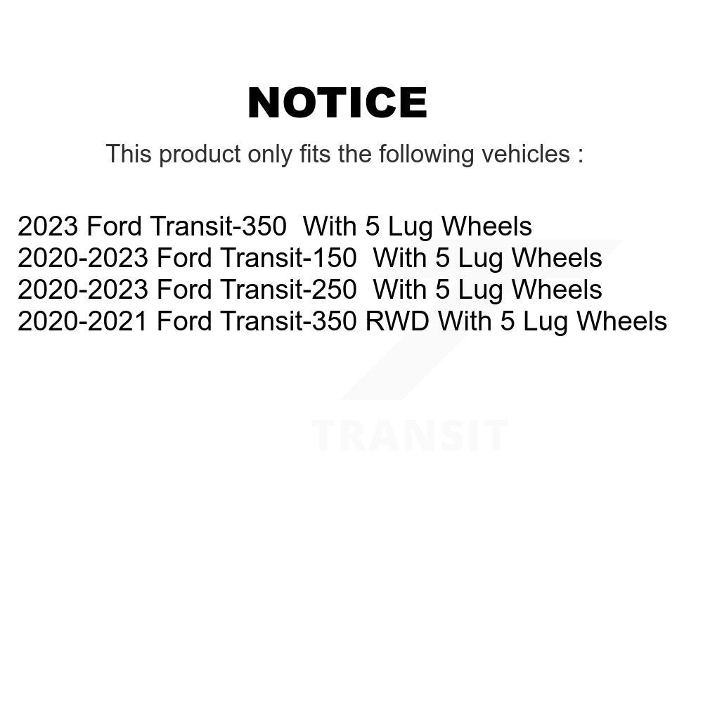 Rear Coat Brake Rotors Semi-Metallic Pad Kit For Ford Transit-250 Transit-150 Transit-350 KGF-102913
