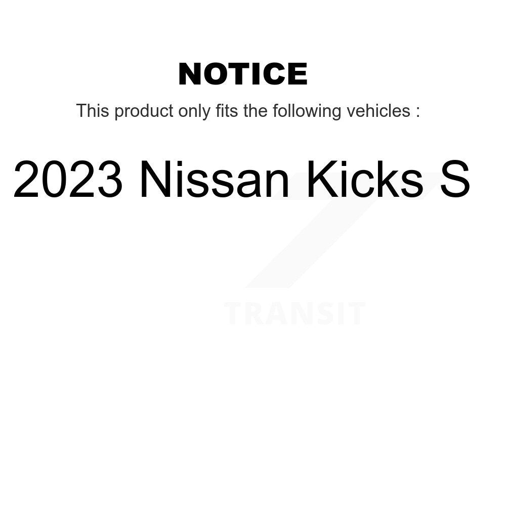 Front Coated Disc Brake Rotors And Semi-Metallic Pads Kit For 2024 Nissan Sentra S SV SR KGF-103028