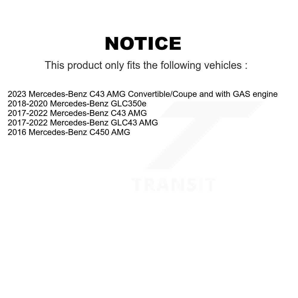 Front Rear Coated Brake Rotors Semi-Metallic Pad Kit For Mercedes-Benz C43 AMG GLC43 C450 KGF-103099